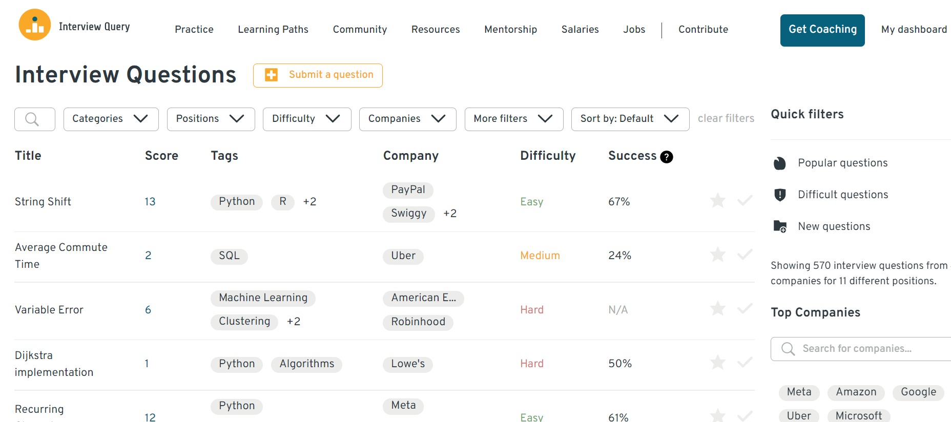Interview Query -question page