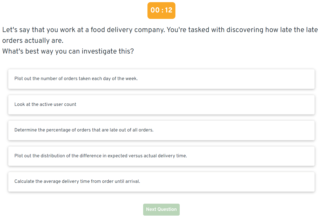 Interview Query Data Science Skills Test