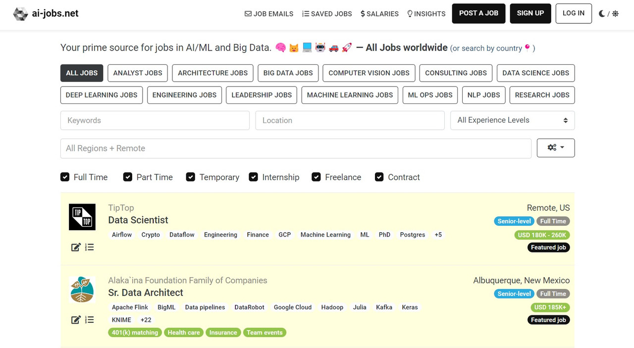 AI-Jobs data science job board