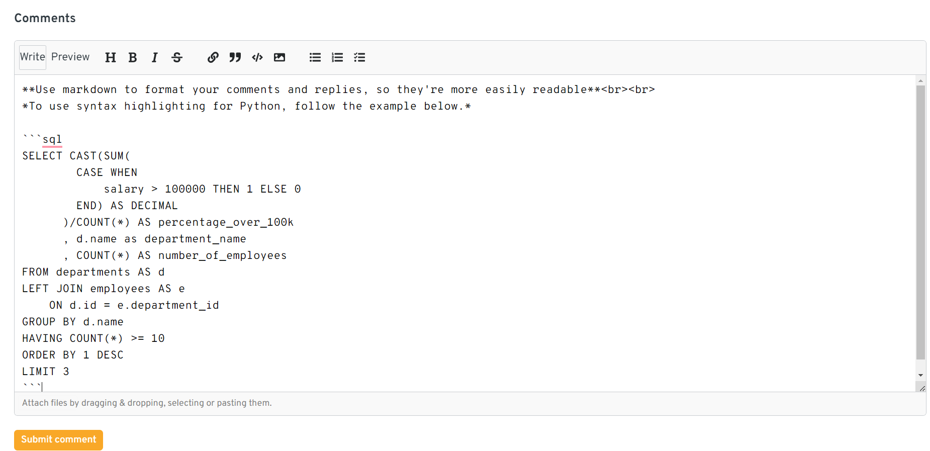 Interview Query - SQL code