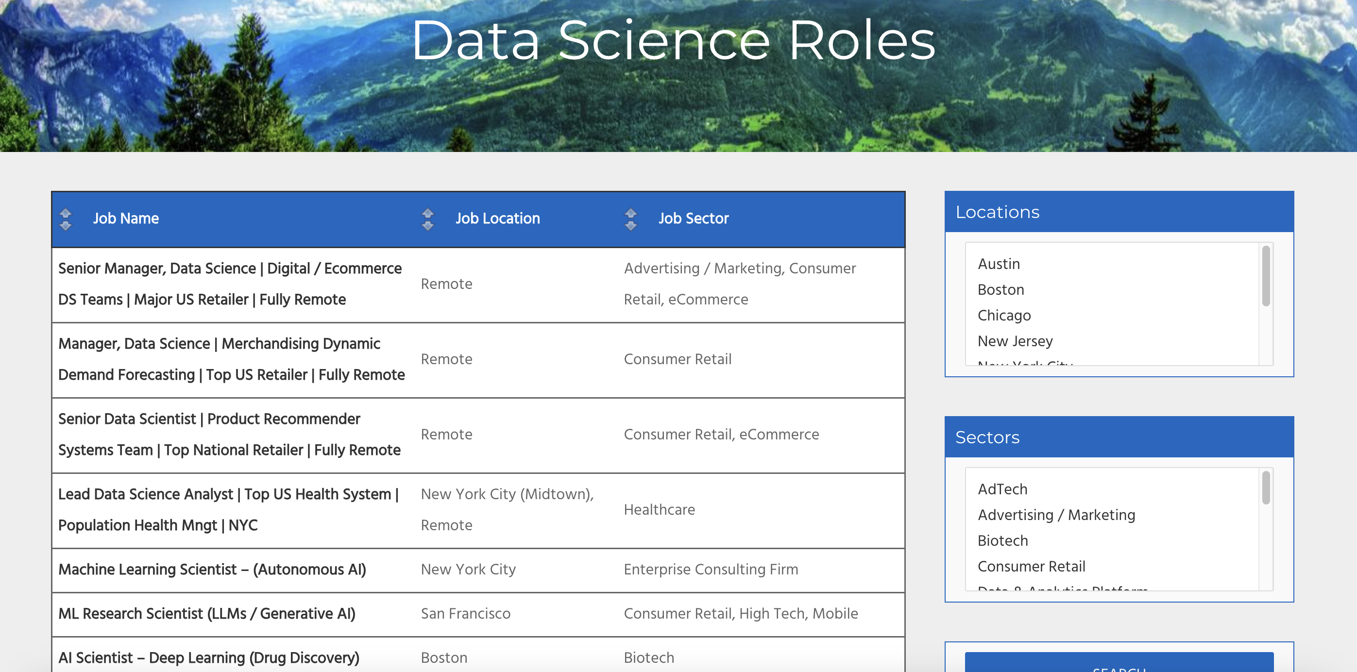 Starbridge Partners Data Science and Data Analyst Job Boards
