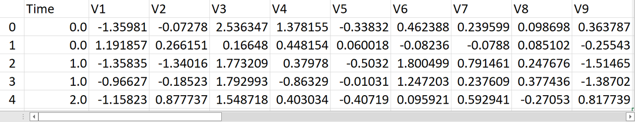 Card Transactions dataset