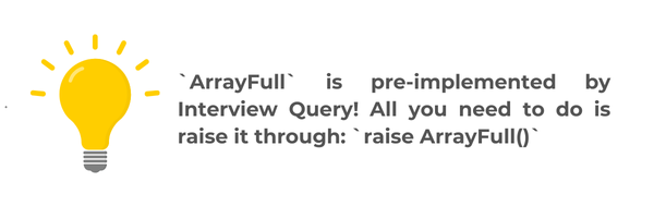 Array Full in Interview Query